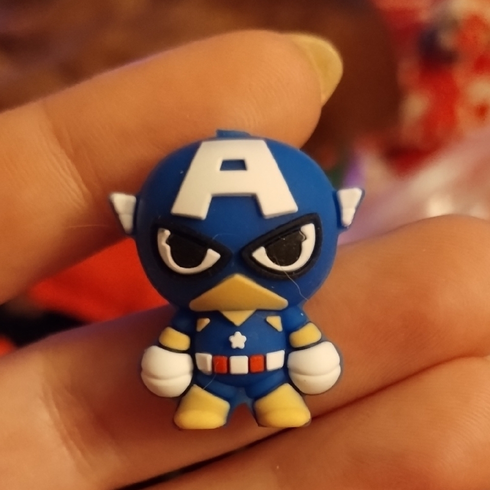 Blue Superhero Figurine Keychain